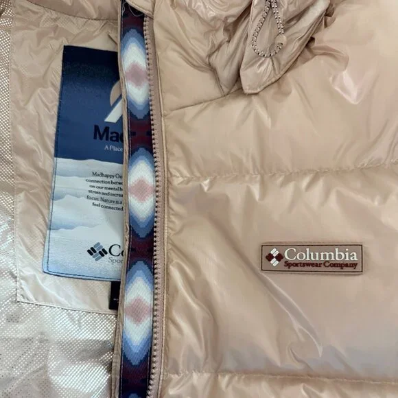 Madhhappy × Columbia Mauve Vapor Down Puffer Jacket 800 Fill M Convertible NWT - Picture 8 of 15